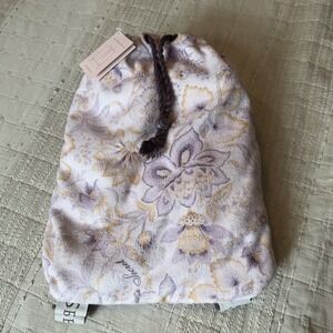 New VICTORIA'S SECRET Women's Purple Gold Print Logo 2 In 1 Beach Towel Backpack